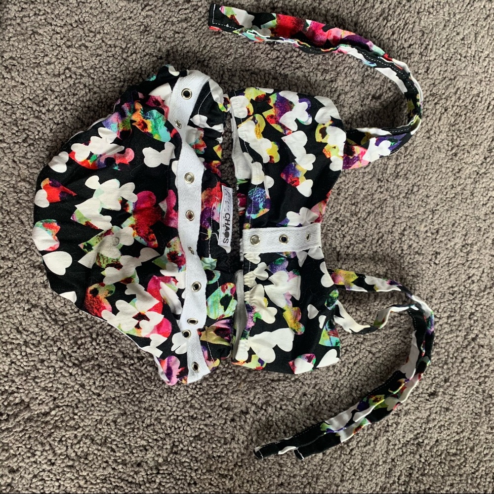 Handmade 2t bikini Etsy small shop floral tie swim